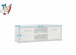 Tv-meubel Elias 160cm - decor - grijze eik