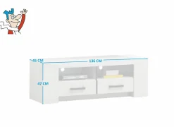 Tv-meubel Elvis 136cm - decor - white oak