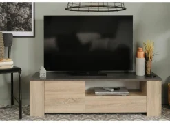 Tv-meubel Fumay 138cm - decor - eik & beton