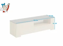 Tv-meubel Fumay 138cm - decor - eik & beton