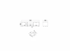 Tv-meubel Media 148cm - decor - wit