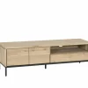 Tv-meubel Nomade 150cm - eik massief & fineer & decor - naturel