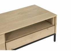 Tv-meubel Nomade 150cm - eik massief & fineer & decor - naturel