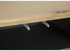 Tv-meubel Nomade 150cm - eik massief & fineer & decor - naturel