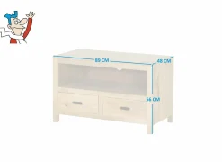 Tv-meubel Ploutos 89cm - mango massief - naturel