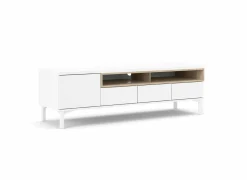 Tv-meubel Roomers 156cm - decor - witte eik