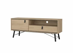 Tv-meubel Ry 151cm - decor - bruin & zwart