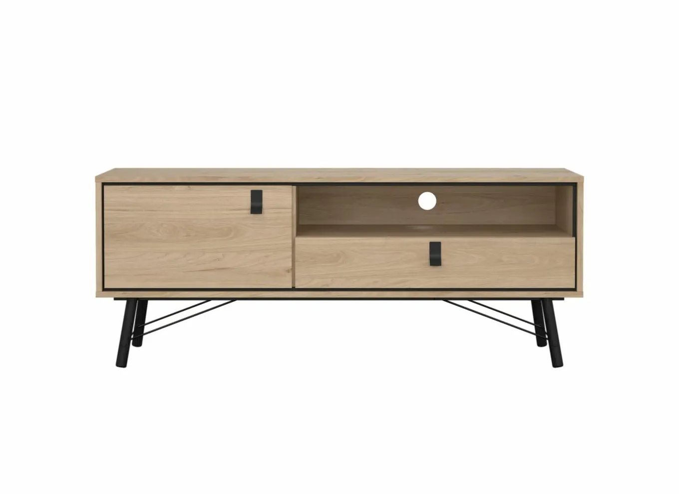 Tv-meubel Ry 151cm - decor - bruin & zwart