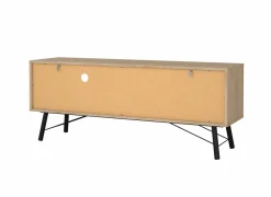 Tv-meubel Ry 151cm - decor - bruin & zwart