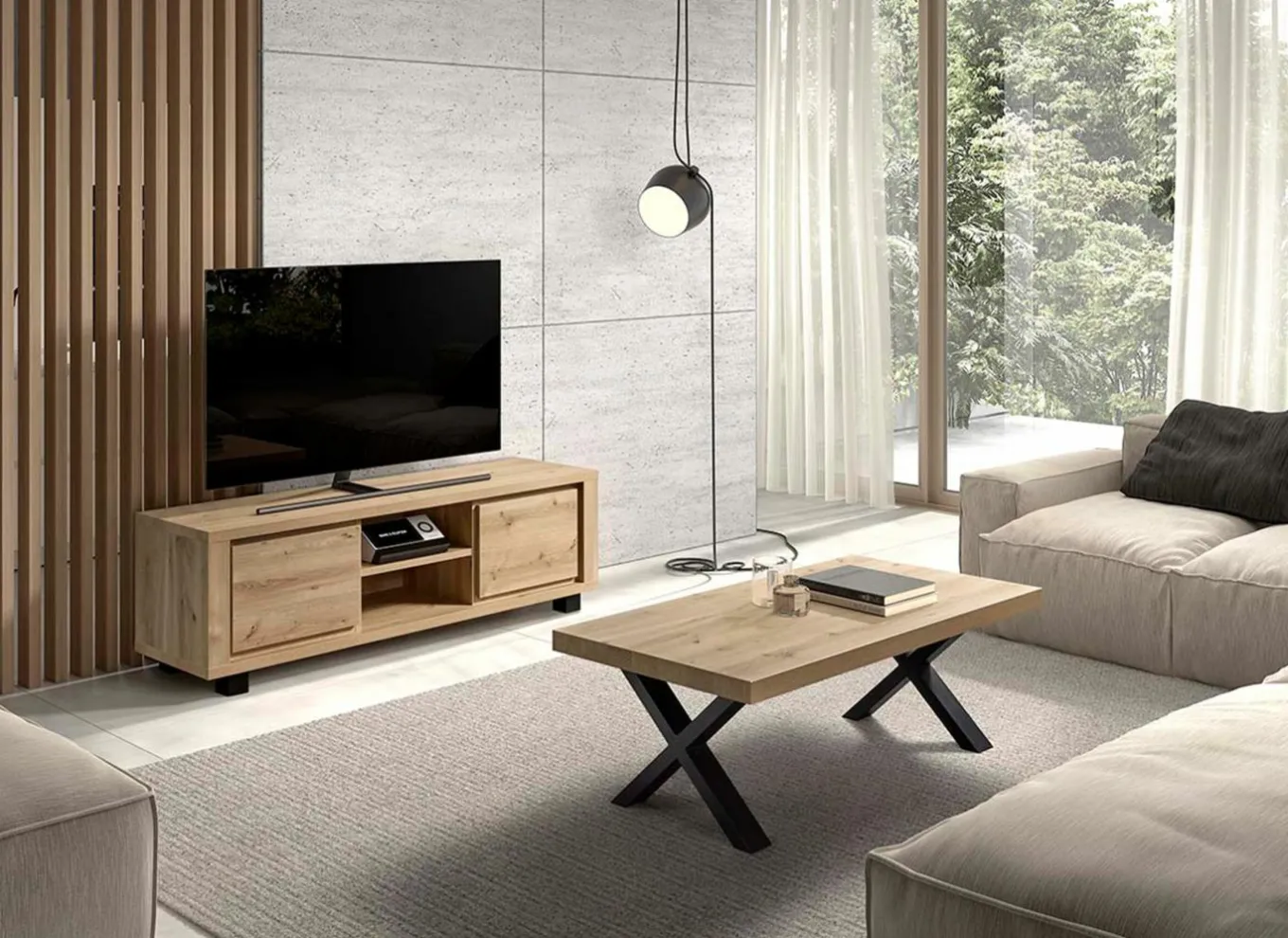 Tv-meubel Uri 174cm - decor - hudson oak