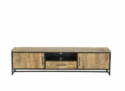 Tv-meubel Woodcraft 190cm - mango massief - bruin
