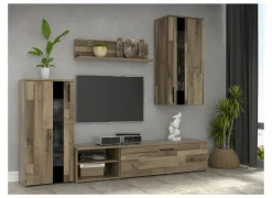 Tv-wandmeubel 213cm - decor - artisanale eik