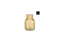Mica Vaas Ambre H20cm - glas - lichtbruin