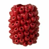 Vaas Berry Relief H45cm - stoneware - kerstrood