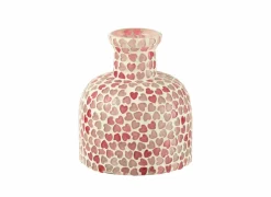 Vaas Hart Ø11x13cm - glas - roze