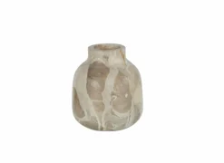 Vaas H10cm - marmer - beige