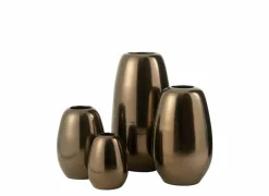 Vaas H70cm - porselein - goud