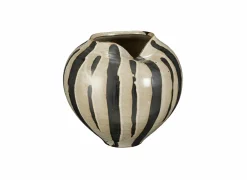 Vaas Nanda Ø26,5x23,5cm - stoneware - bruin