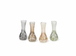 Vaas Ø5x13cm - glas - bruin