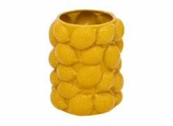 Vaas Yucatan Ø14x18cm - keramiek - geel