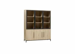 Vitrinekast Bridge 166cm - lamulux - fresh oak & old piano