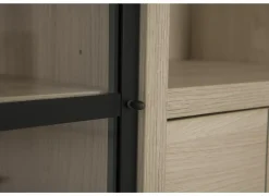 Vitrinekast 104cm - decor - natuurlijke olm