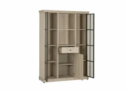 Vitrinekast 145cm - decor - natuurlijke olm