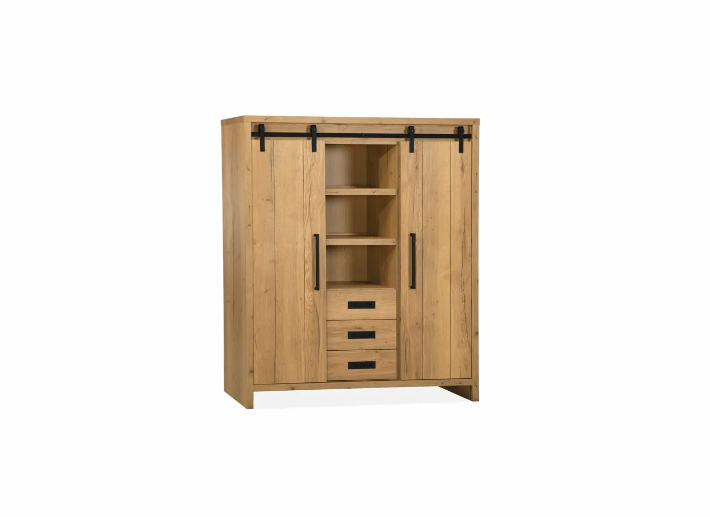 Vitrinekast Cottage 135cm - lamulux - naturel