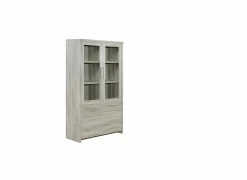 Vitrinekast Enzo 110cm - decor - eik sonomagrijs