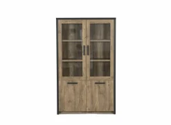 Vitrinekast Esther 110cm - decor - industrial oak