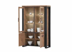 Vitrinekast Estrella 126cm - decor - industrial oak