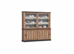 Vitrinekast Etienne 221cm - decor - zwart