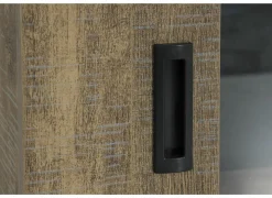 Vitrinekast Etienne 221cm - decor - zwart