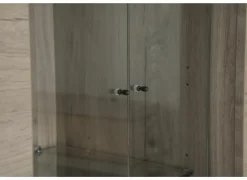 Vitrinekast Etna 125cm - decor - millenium eik & lichtgrijs