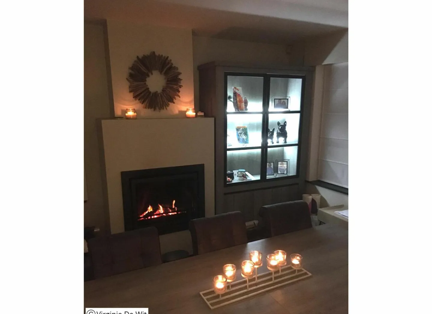 Vitrinekast Eureka 133cm - decor - natural oak & black