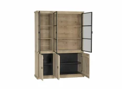 Vitrinekast Grimaldi 175,2cm - eik massief - naturel