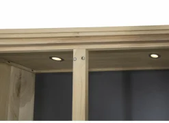 Vitrinekast Grimaldi 120cm - eik massief - naturel