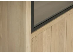 Vitrinekast Grimaldi 120,7cm - eik massief - naturel