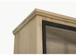 Vitrinekast Grimaldi 120,7cm - eik massief - naturel