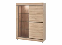 Vitrinekast Marnix 130cm - decor - bruin