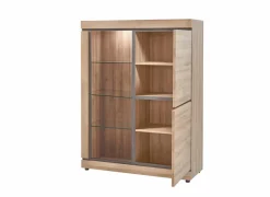 Vitrinekast Marnix 130cm - decor - bruin