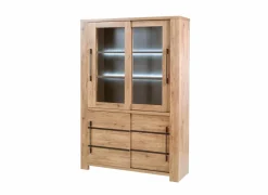 Vitrinekast Otto 146cm - decor - scarlet eik