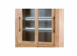 Vitrinekast Otto 146cm - decor - scarlet eik