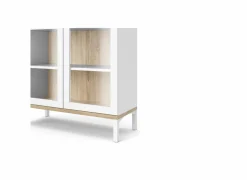 Vitrinekast Roomers 89cm - decor - witte eik