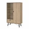 Vitrinekast Ry 102cm - decor - bruin & zwart