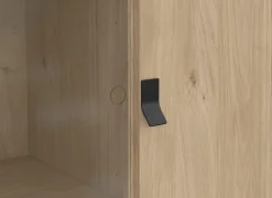 Vitrinekast Ry 102cm - decor - bruin & zwart