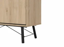 Vitrinekast Ry 102cm - decor - bruin & zwart