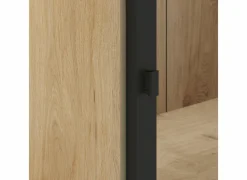 Vitrinekast Valencia 240cm - melamine - lichte eik