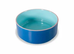 Voerbak Ø20cm - stoneware - lichtblauw & donkerblauw