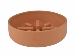 Voerbak Sili Trage voederbak 1400ml - silicoon - terracotta